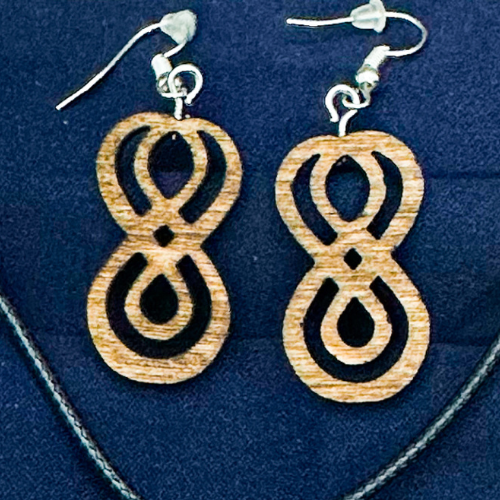 Wooden Infinity Earrings - Perpetual Gifts
